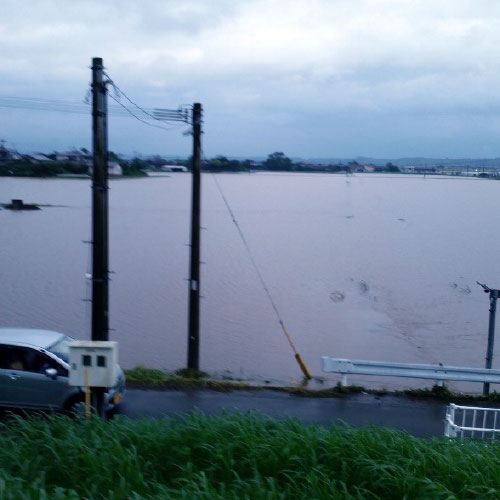 8月12日 豪雨により５時間冠水